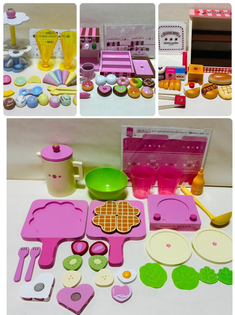 マザーガーデンのいちごのベーカリー・いちごのドーナツショップ・いちごのワッフルメーカーセット・アイスクリームスタンド